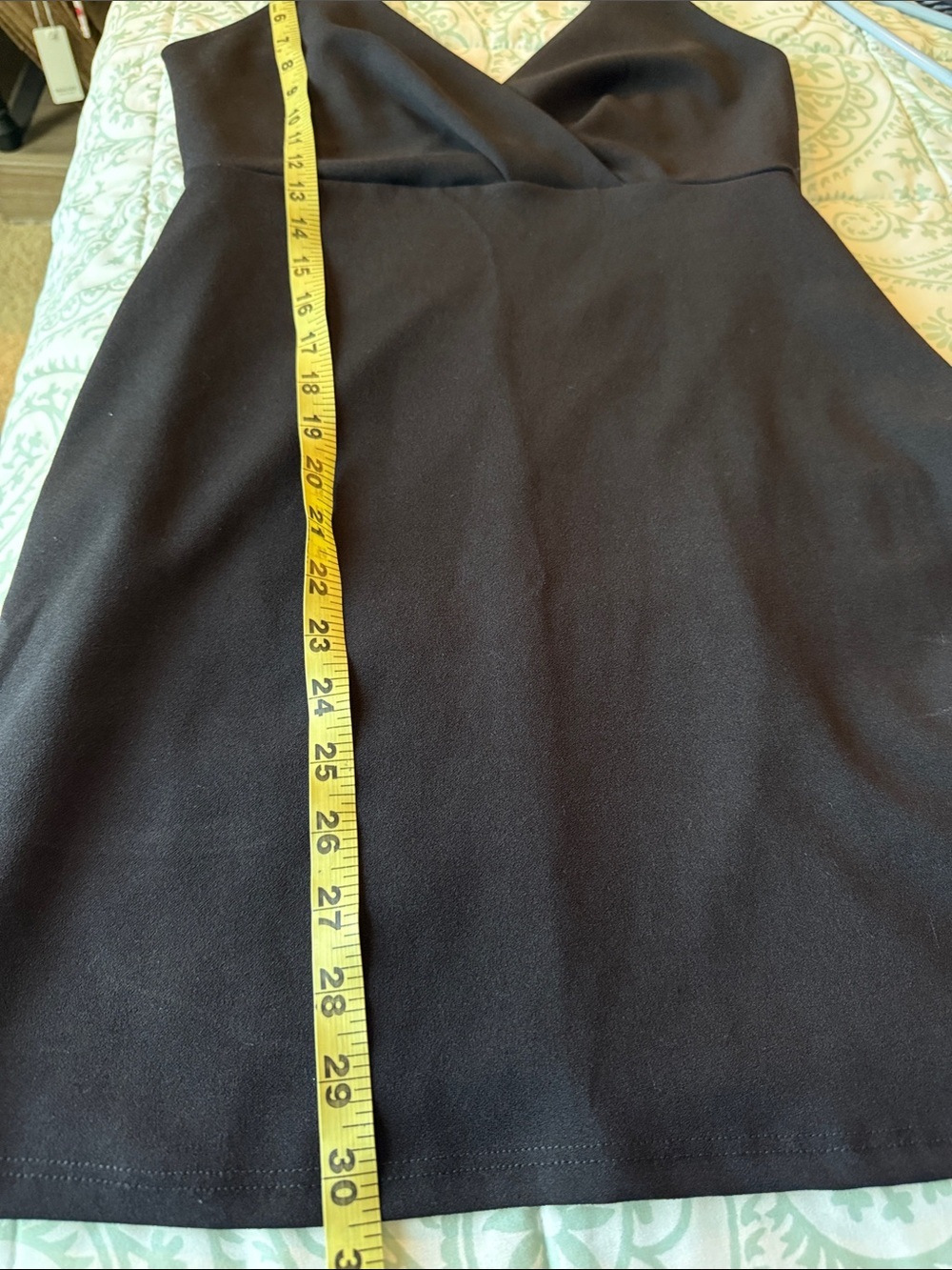 Lulu's Black Spaghetti Strap Wrap Mini Dress - Picture 5 of 5